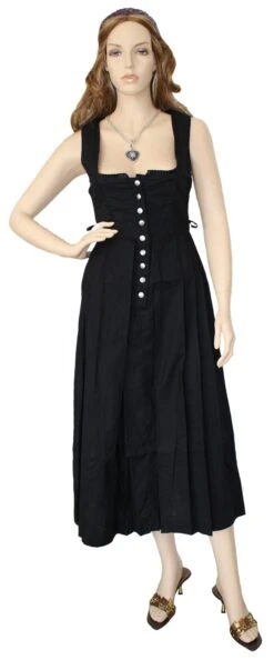 Lange Gastronomiedirndl Dirndl Tracht Gastronomie Schwarz Ohne Schürze