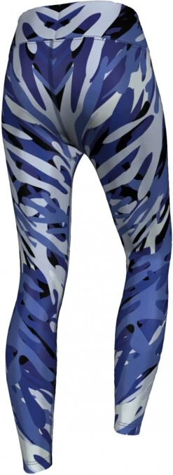 Yoga Leggings Dehnbar Blue Camo Angular -Bekleidungsgeschäft 44 1979 GYM 8035