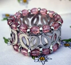 Trachtenarmband Armband Trachtenschmuck Rosa Herzen