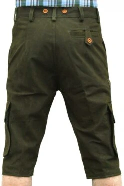 Kurze Jagd Cargo Lederhose Hose Kniehose Jägerhose Jagdgrün -Bekleidungsgeschäft 491 30 491 GW603