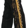 Chaps Fransenhose Reiter Cowboy Indianer Western Lederchaps Lederhose Schwarz
