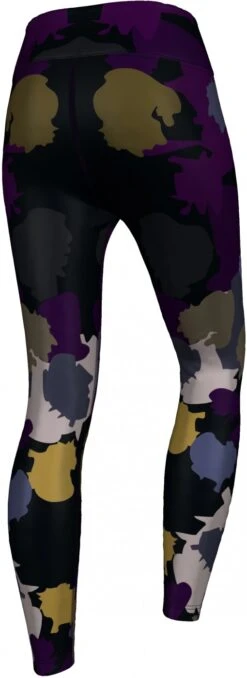 Tiefsee Camo Leggings Dehnbar Für Sport, Yoga, Gymnastik, Training, Tanzen & Freizeit Schwarz/lila -Bekleidungsgeschäft 50 1981 GYM 8037