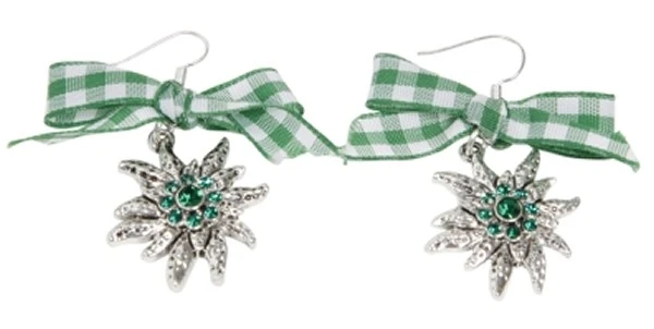 Trachtenohrringe Ohrhänger Edelweiß Schleife Strass Schmuck Grün Tracht 1 Trachtenohrringe Ohrhänger Edelweiß Schleife Strass Schmuck Grün Tracht