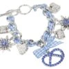 Trachtenarmband Armband Trachtenschmuck Charivari Breze Blau Edelweiß