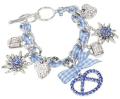 Trachtenarmband Armband Trachtenschmuck Charivari Breze Blau Edelweiß