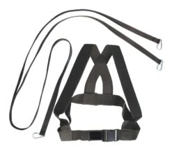 Fitness Geschirr Harnisch Bauch Schulter Gurte Gewichthebergürtel Gürtel Textilien Schwarz