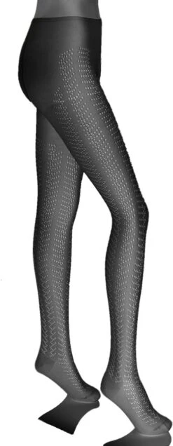 Strumpfhose Trachtenstrümpfe Trachtenmode Zopfmuster Für Dirndl SCHWARZ