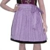 Dirndlschürze Trachtenschürze Mini Dirndl Dirndel Lila Kariert