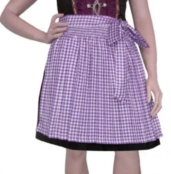 Dirndlschürze Trachtenschürze Mini Dirndl Dirndel Lila Kariert