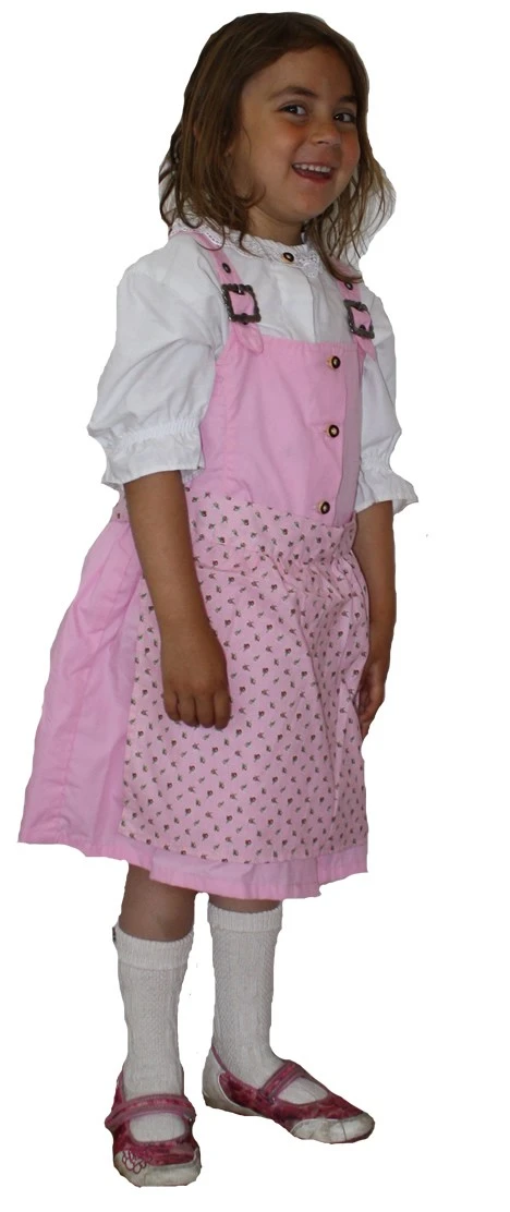 3-tlg Kinder Dirndl Mädchendirndl Dirndlbluse Dirndlschürze Kleid Rosa 3 3-tlg Kinder Dirndl Mädchendirndl Dirndlbluse Dirndlschürze Kleid Rosa – Bild 3