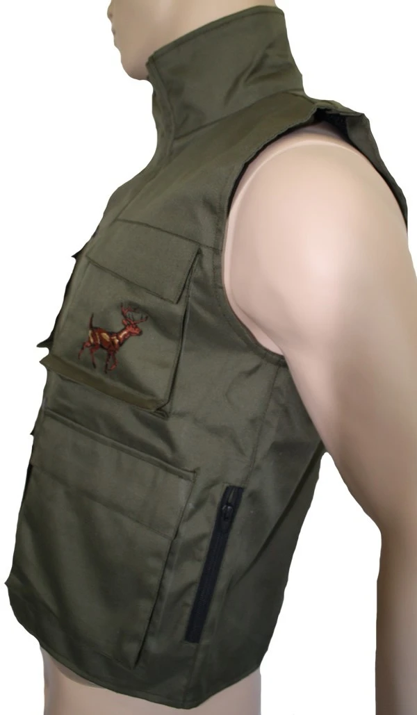 Jagdweste Weste Textilien In Jagdgrün Mit Hirsch Stickerei 2 Jagdweste Weste Textilien In Jagdgrün Mit Hirsch Stickerei – Bild 2