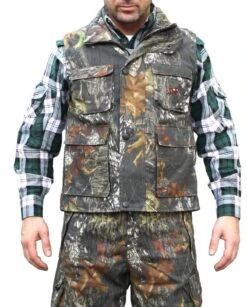 Jagdweste Weste Textilien In Waldtarn Mit Hirsch Stickerei