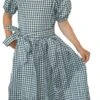 Mädchen Kinder Dirndl Mädchendirndl Kleid Grün/weiß Kariert
