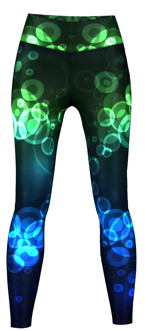 Crux Leggings Sehr Dehnbar Für Sport,Yoga, Gymnastik, Training & Fashion Schwarz/Blau/Grün 2 Crux Leggings Sehr Dehnbar Für Sport,Yoga, Gymnastik, Training & Fashion Schwarz/Blau/Grün – Bild 2