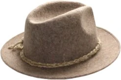 Filzhut Trachtenhut Seppelhut Sepplhut Zopfband Melliert -Bekleidungsgeschäft 807 HUT2F beige 3