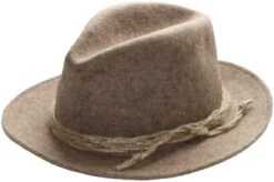 German Wear, Trachtenhut Bayrischer Filzhut Bayern Seppelhut Sepplhut Beige Melliert