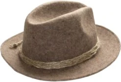 German Wear, Trachtenhut Bayrischer Filzhut Bayern Seppelhut Sepplhut Beige Melliert -Bekleidungsgeschäft 810 HUT2 beige 3