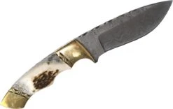 Trachtenmesser Damascus Messer Handgeschmiedet Hirschhorn Horngriff