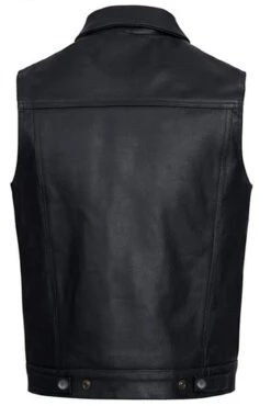 Lederweste Lederhemd Motorrad Kutte Bikerweste Motorradweste Weste Schwarz -Bekleidungsgeschäft 831 12 831 GW685 Black