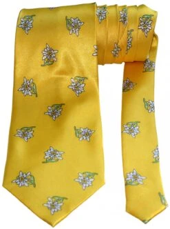 Bayrische Trachtenkrawatte Faschingkrawatte Karneval Edelweiß