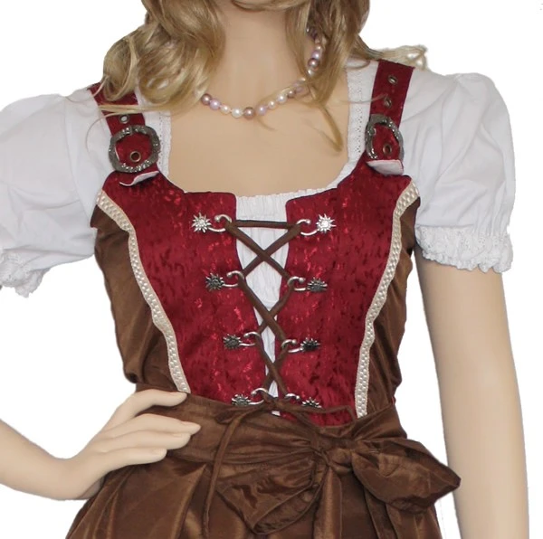 4-teiliges Dirndl Set Lange Dirndel Lang Dirndlbluse 2x Dirndlschürze 2 4-teiliges Dirndl Set Lange Dirndel Lang Dirndlbluse 2x Dirndlschürze – Bild 2