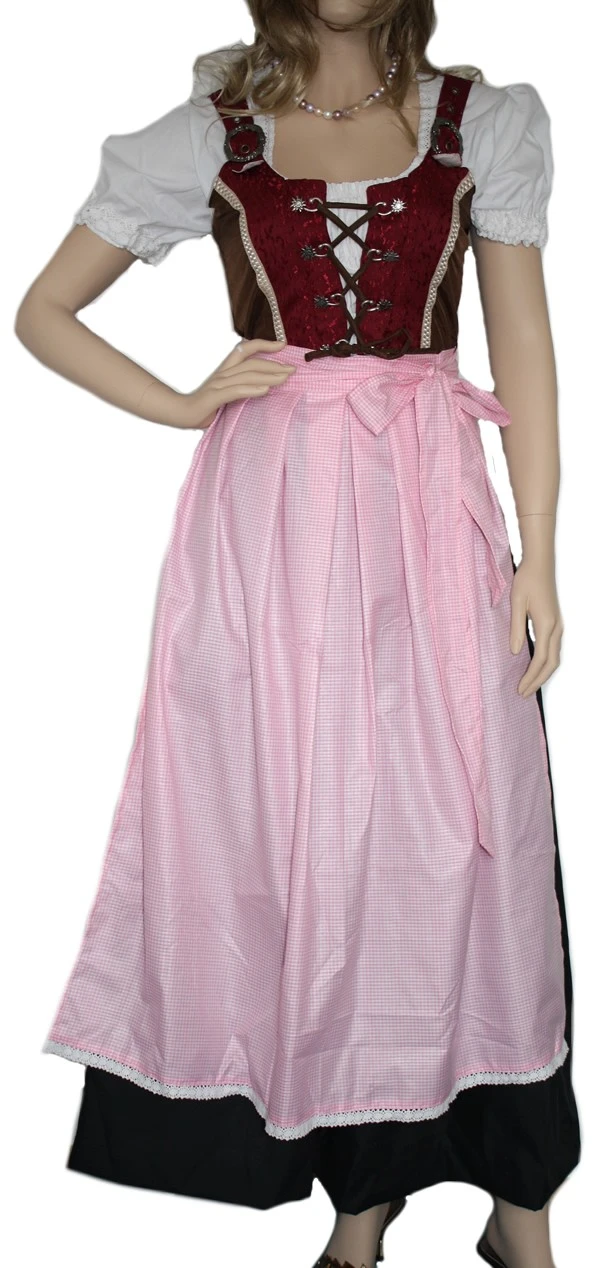 4-teiliges Dirndl Set Lange Dirndel Lang Dirndlbluse 2x Dirndlschürze 3 4-teiliges Dirndl Set Lange Dirndel Lang Dirndlbluse 2x Dirndlschürze – Bild 3