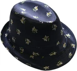German Wear, Trachtenhut Bayrischer Bayern Seppelhut Sepplhut Edelweiß Dunkelblau