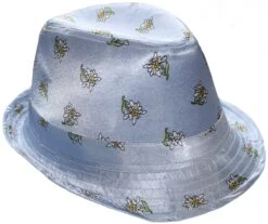 German Wear, Trachtenhut Bayrischer Bayern Seppelhut Sepplhut Edelweiß Hellblau