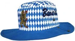 German Wear, Bayrischer Hut Trachtenhut Bayernmuster Cowboy Blau