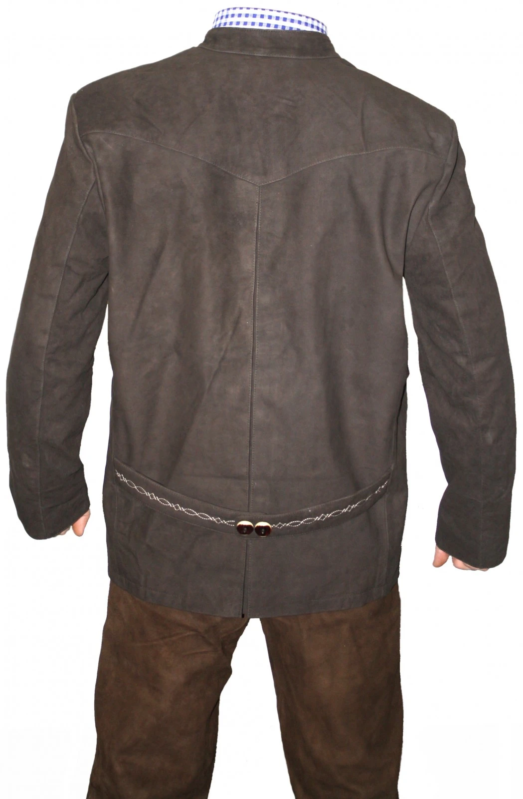 Trachtenjacke Trachten Lederjacke Jacke Janker Aus Ziegenleder Dunkelbraun 2 Trachtenjacke Trachten Lederjacke Jacke Janker Aus Ziegenleder Dunkelbraun – Bild 2