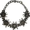 German Wear, Trachtenarmband Metall Armband Trachtenschmuck Edelweiß Strass