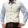 German Wear, Trachten Strickweste Wolljanker Tracht Weste Janker Creme