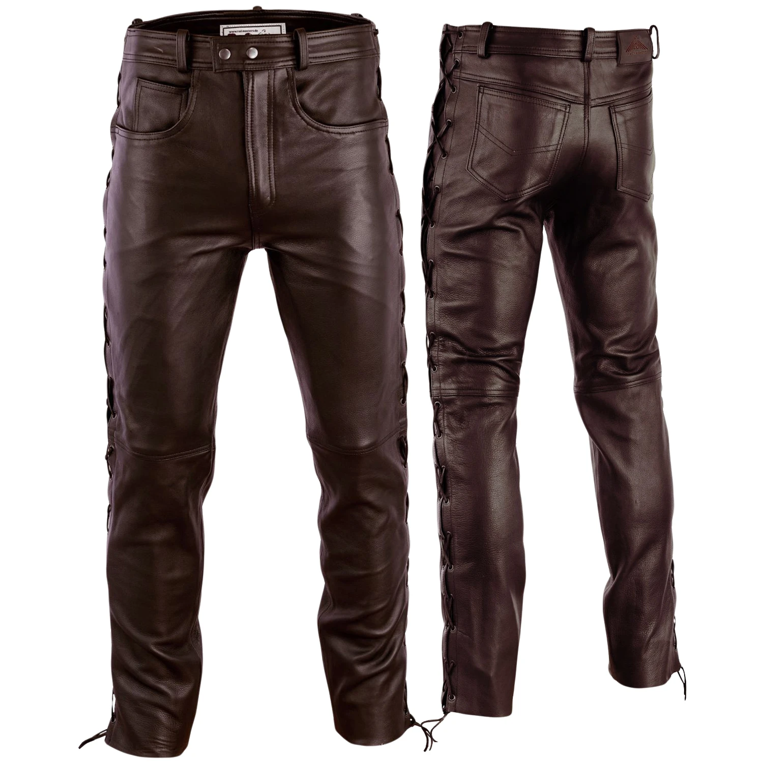 Lederhose Lederjeans Bikerjeans Aus Büffelleder Glasiert Dunkelbraun Seitlich Geschnürt 1 Lederhose Lederjeans Bikerjeans Aus Büffelleder Glasiert Dunkelbraun Seitlich Geschnürt