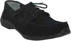 German Wear, Mokassin Lederschuhe Halbschuhe Moc Aus Wildleder Echtleder Schuhe Schwarz