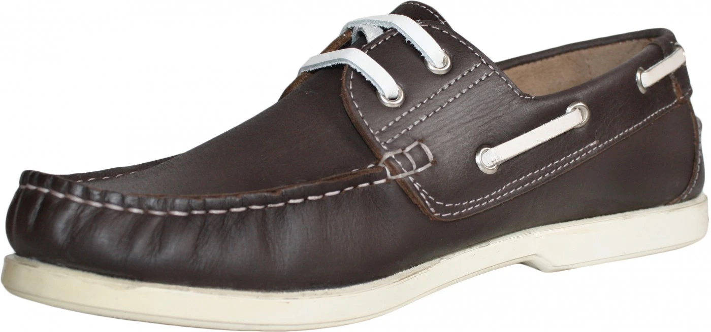 Bootsschuhe Halbschuhe Segelschuhe Aus Echtem Rindsleder Schuhe Braun/weiß 2 Bootsschuhe Halbschuhe Segelschuhe Aus Echtem Rindsleder Schuhe Braun/weiß – Bild 2