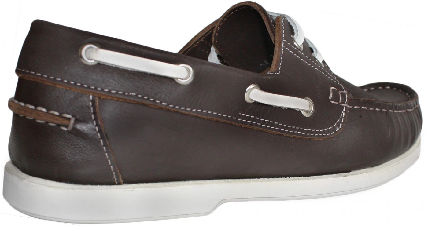 Bootsschuhe Halbschuhe Segelschuhe Aus Echtem Rindsleder Schuhe Braun/weiß 7 Bootsschuhe Halbschuhe Segelschuhe Aus Echtem Rindsleder Schuhe Braun/weiß – Bild 7