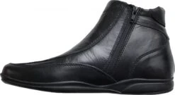 Schnürschuhe Stiefeletten Aus Echtem Rindsleder Schuhe Schwarz -Bekleidungsgeschäft 971 TREND HSH023 side
