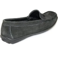 German Wear, Damen Halbschuhe Mokassins Schuhe Wildleder Velour Echtleder Schwarz -Bekleidungsgeschäft 977 TREND DSH002 schwarz 3