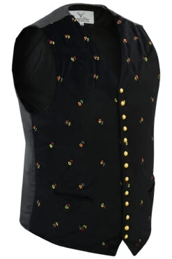 GermanWear Herren Trachtenweste Samt Samtweste Mit Wunderschöne Blüten -Bekleidungsgeschäft DSC2328 1 172108231 GW654