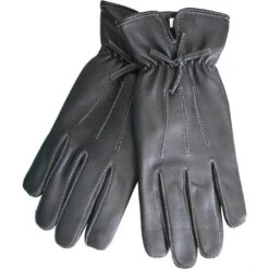 Damen Lederhandschuhe Handschuhe Lammnappa Echtleder Lamm-Nappaleder Schwarz