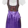 3-teiler Midi-Dirndl-Set Dirndel Dirndlbluse Dirndlschürze Lila