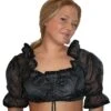Dirndlbluse Trachtenbluse Bluse Transparent Dirndl Schwarz