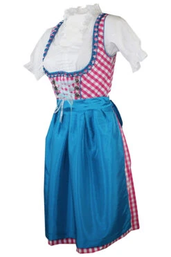 1-teiliges Midi-Dirndl Landhaus Kleid Ohne Bluse Dirndel Pink Kariert -Bekleidungsgeschäft IMG 4611 1 1709 OD4 Pink kariert