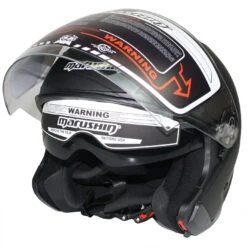 Marushin C-600 Motorrad Helm Jethelm Sonnenblende Sportliche Tourenfahrer