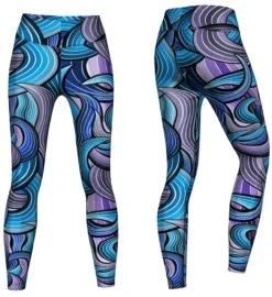 Maze Leggings Sehr Dehnbar Für Sport,Yoga, Gymnastik, Training & Fashion Lila/Blau 6 Maze Leggings Sehr Dehnbar Für Sport,Yoga, Gymnastik, Training & Fashion Lila/Blau -Bekleidungsgeschäft ME 8006 2a 1886 GYM 8006