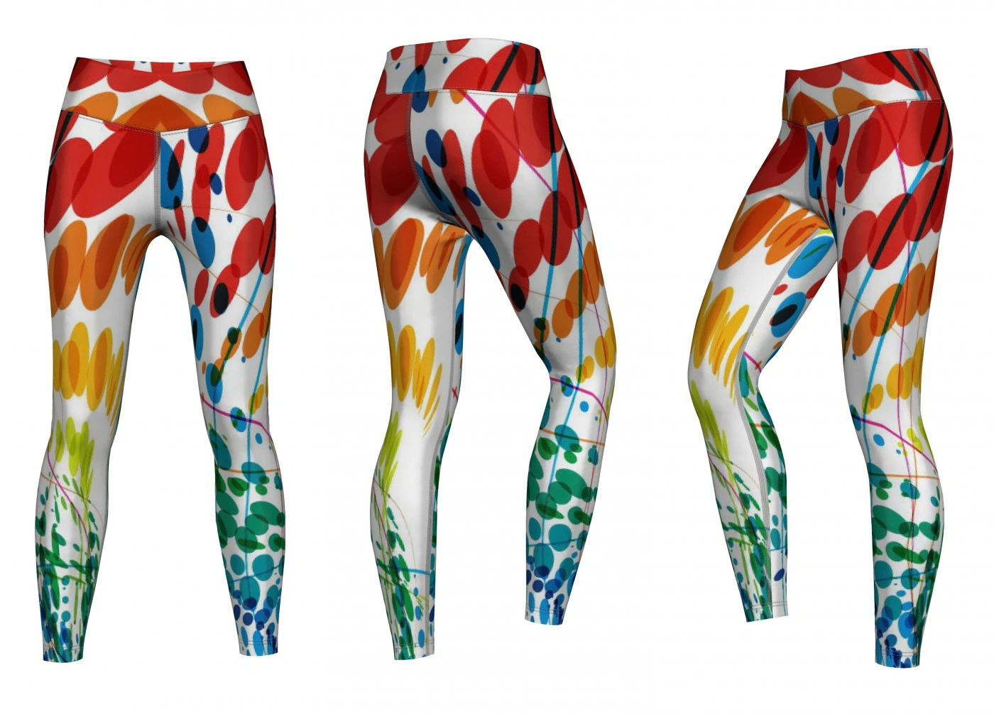 Petals Leggings Sehr Dehnbar Für Sport,Yoga, Gymnastik, Training & Fashion Mehrfarbig 4 Petals Leggings Sehr Dehnbar Für Sport,Yoga, Gymnastik, Training & Fashion Mehrfarbig – Bild 4