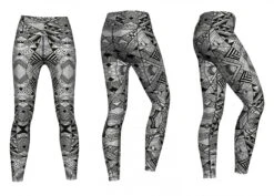 Geometery Leggings Sehr Dehnbar Für Sport,Yoga, Gymnastik, Training & Fashion Grau -Bekleidungsgeschäft ME 8013 Geometery 1893 Yoga 8013