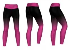Pinky Leggings Sehr Dehnbar Für Sport,Yoga, Gymnastik, Training & Fashion Schwarz/Pink -Bekleidungsgeschäft ME 8016 Pink und Black 1896 Yoga 8016