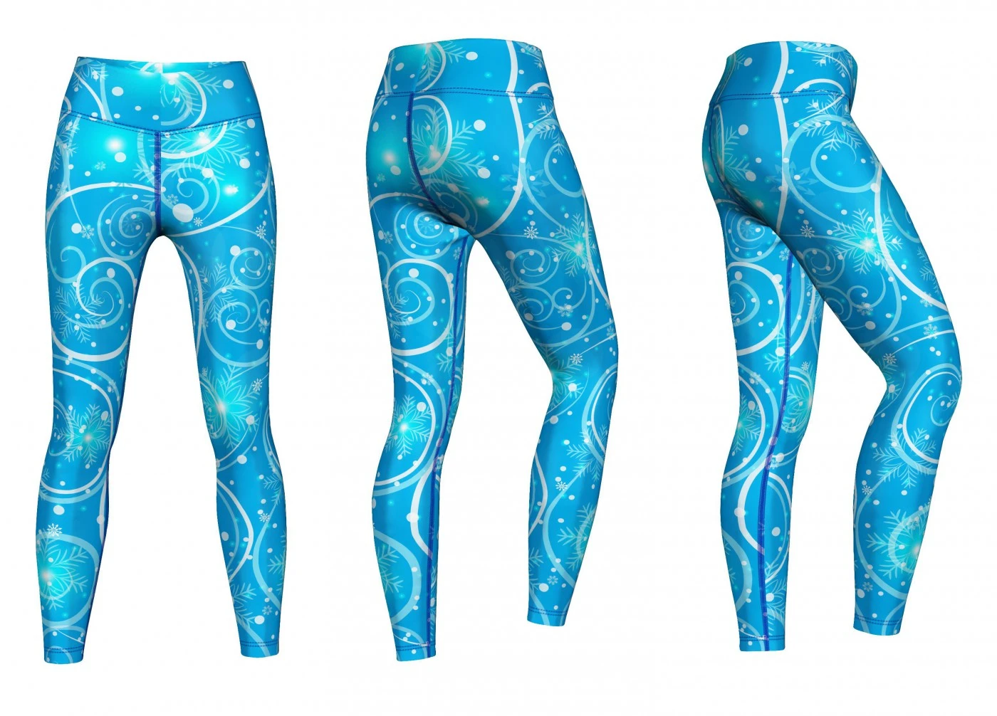 Galaxy Leggings Sehr Dehnbar Für Sport,Yoga, Gymnastik, Training & Fashion Blau 4 Galaxy Leggings Sehr Dehnbar Für Sport,Yoga, Gymnastik, Training & Fashion Blau – Bild 4