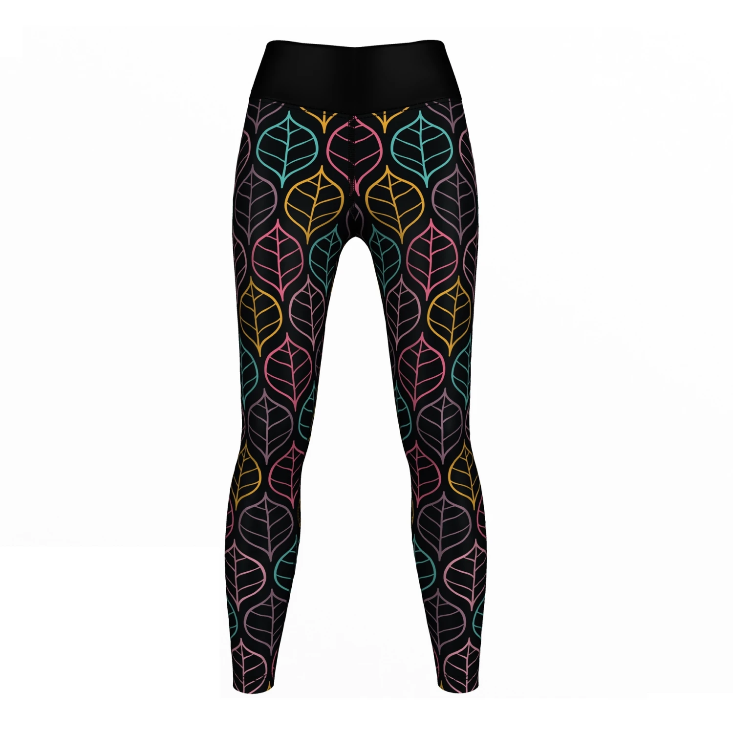 Art Leaves Leggings Sehr Dehnbar Sport Yoga Gymnastik Training Tanzen Freizeit 2 Art Leaves Leggings Sehr Dehnbar Sport Yoga Gymnastik Training Tanzen Freizeit – Bild 2